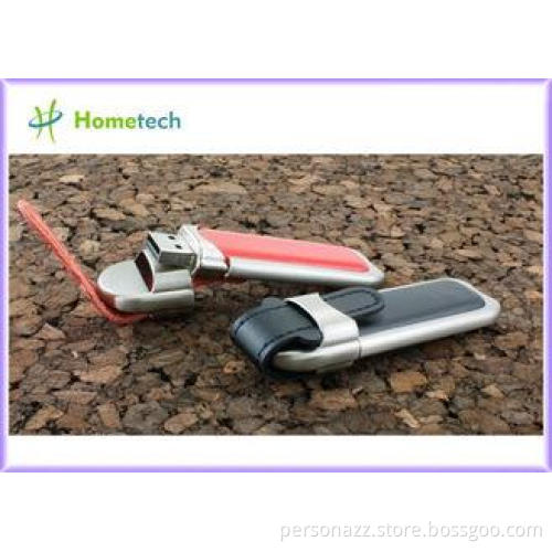OEM Leather USB Flash Disk 128MB to 32GB / Business Gift Le